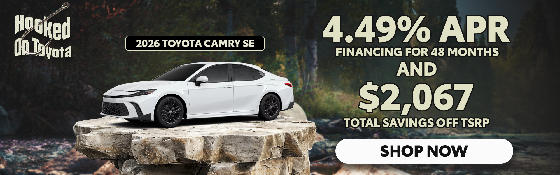4.49% APR Fin./48 Mo. & $2,067 off TSRP | 2026 Toyota Camry