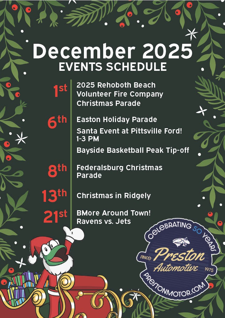 December 2025 Events Schedule
